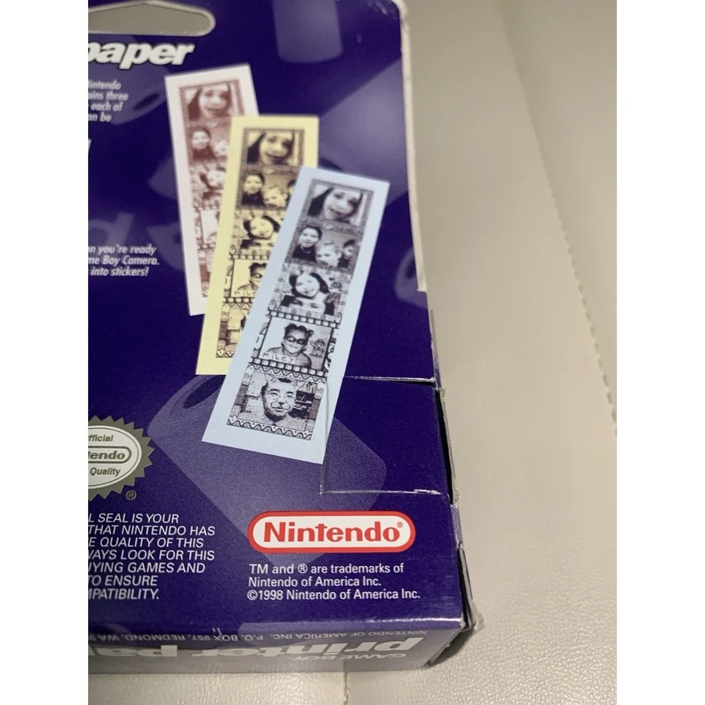 NEW Sealed Game boy Color PRINTER PAPER 3 ROLLS refill carton box by Nintendo